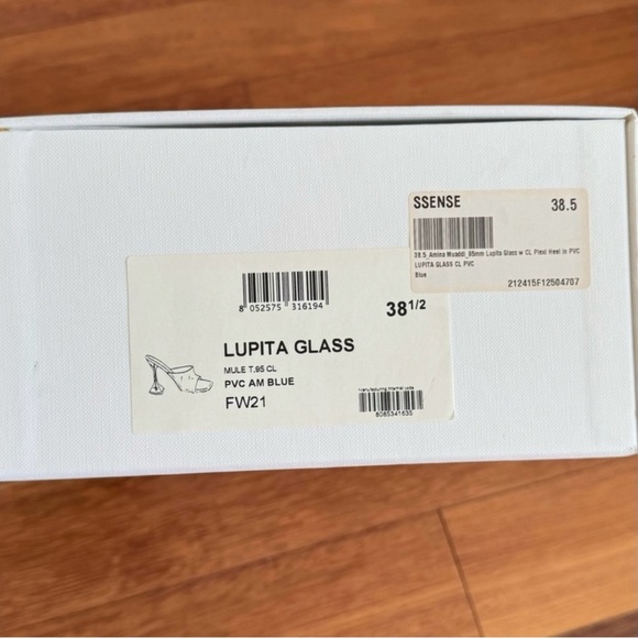 Amina Muaddi Blue Lupita Pvc Metallic Mules. AUTHENTIC! EU 38,5 size. - Picture 3 of 15